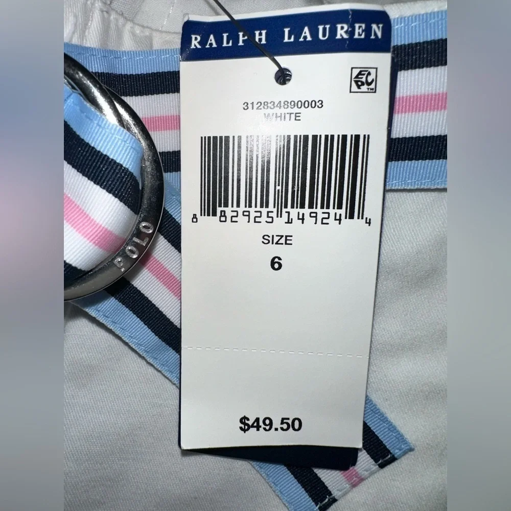 ⭐️NWT⭐️ Ralph Lauren's Girls Chino Shorts With Belt. Size 6